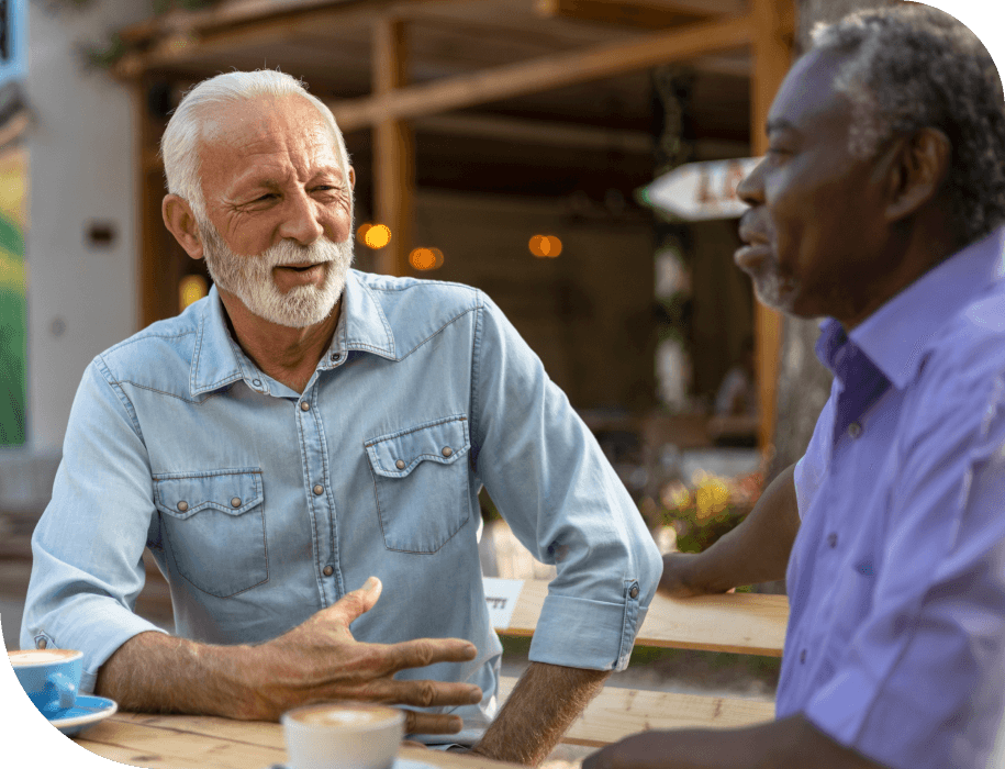 Friends having coffee